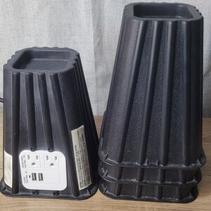 Black Bed Risers with USB Ports
